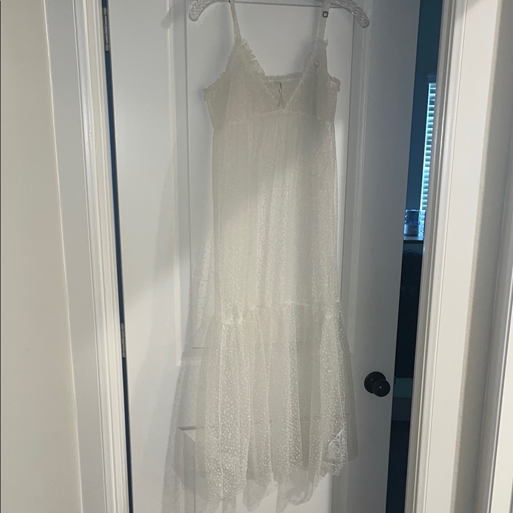Anthropologie White Lace Dress